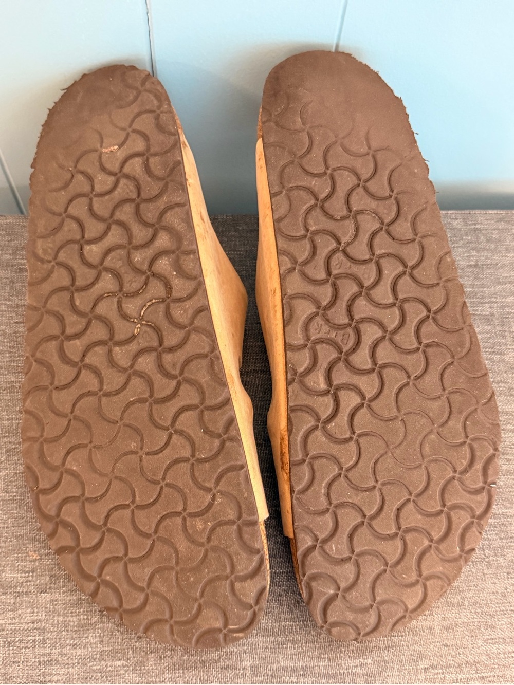 Birkenstock Arizona Double Strap Sandals Size 45 Brown Suede EUC - Picture 4 of 4